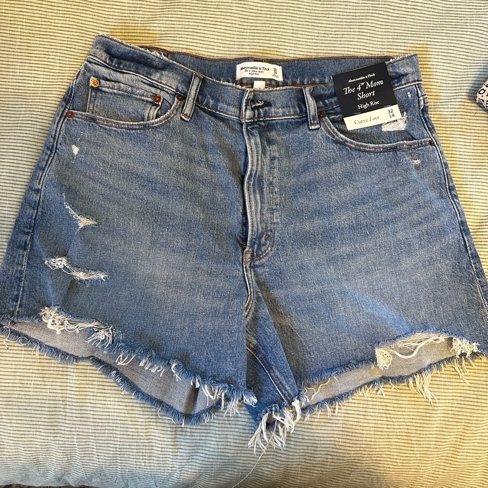 NEVER WORN Abercrombie 4inch Mom Short- Curve Love